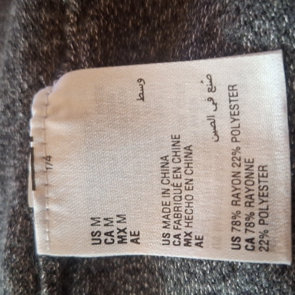 J. M. Collection Grey Overlap Sweater Size Med - Picture 8 of 10